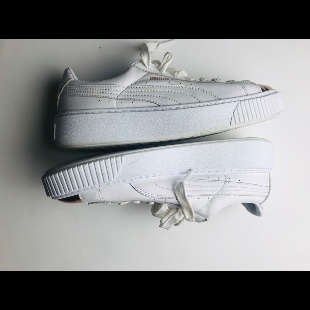 Puma Basket Metallic Low-Top Platform Sneakers - Picture 5 of 6